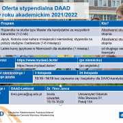 oferta stypendialna DAAD 2021_2022