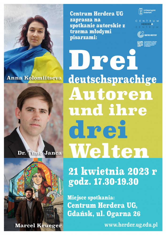 Plakat wydarzenia 3 Autoren- 3 Welten