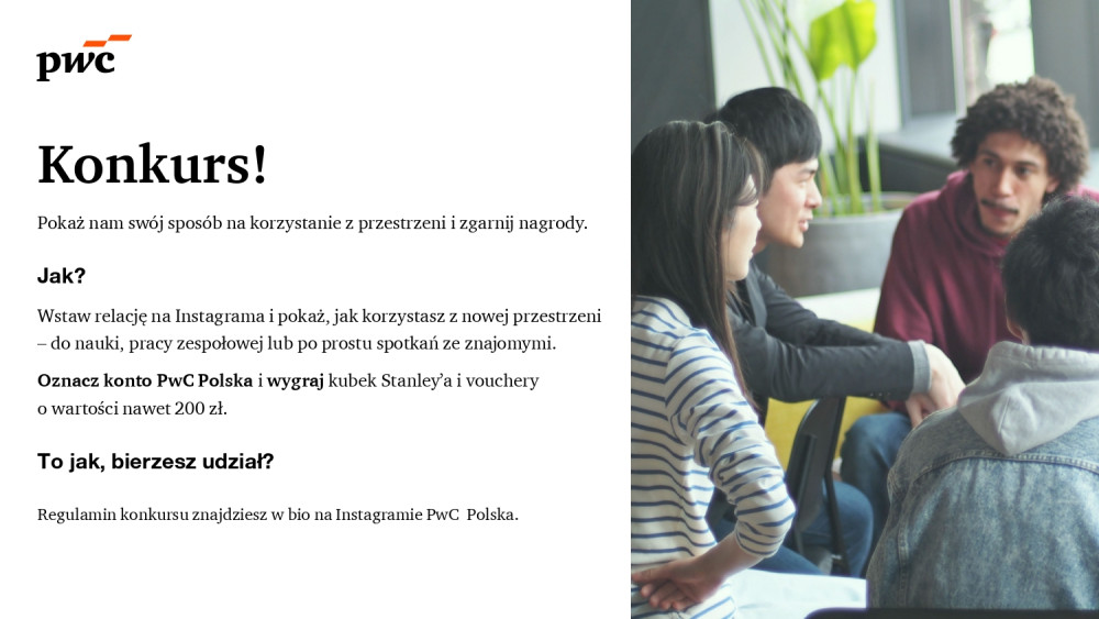 Konkurs instagramowy PwC dla studentów Uniwersytetu Gdańskiego