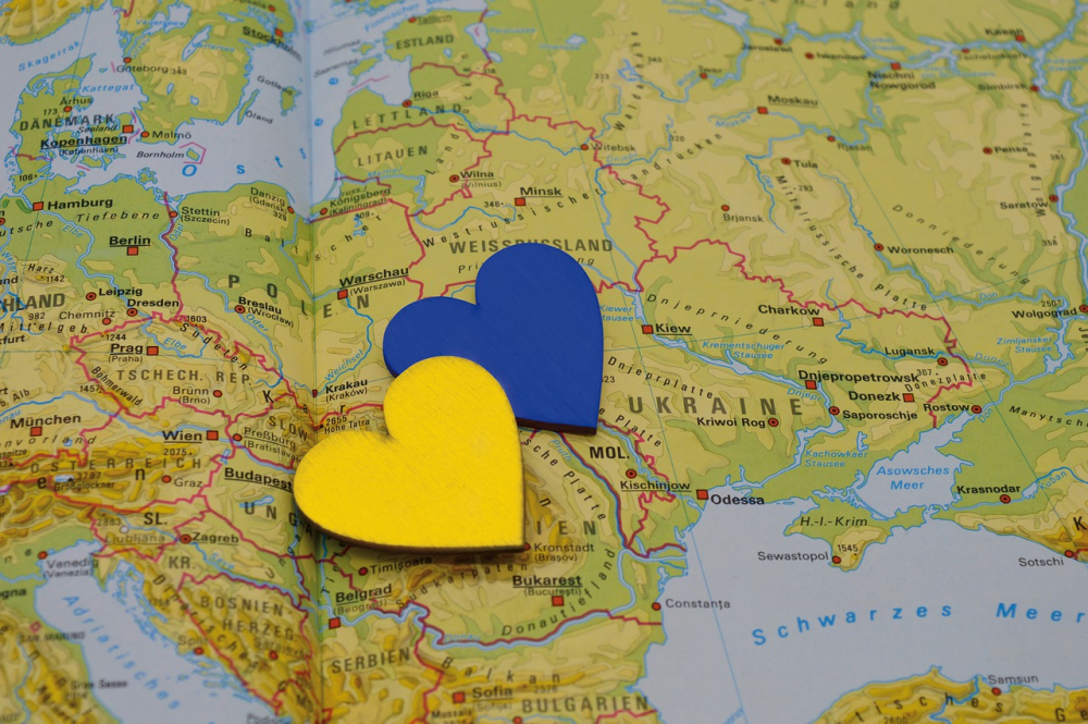 serca - flaga Ukrainy