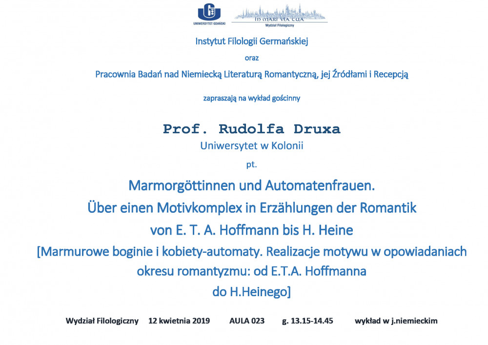 Zaproszenie na wykład prof. Druxa