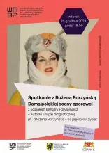 Bożena Porzyńska - Dama polskiej sceny operowej - Plakat promujący wydarzenie