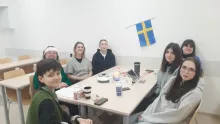 Grupa lektoratu języka szwedzkiego na ostatnich zajęciach