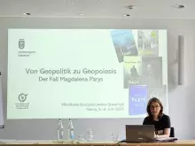 Prof. Borzyszkowska-Szewczyk podczas prezentacji