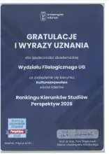 Wyrazy uznania Rektora UG dla kulturoznawstwa UG