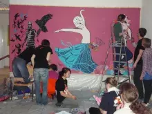 Warsztaty muralu z Iwoną Zając (2010)