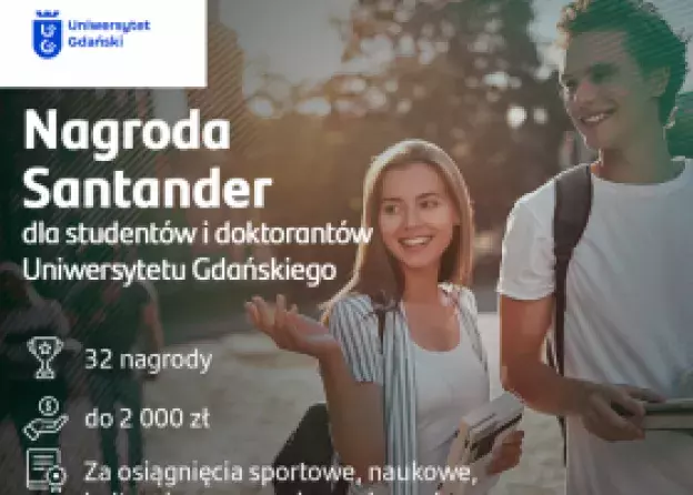 Nagroda Santander dla studentów i doktorantów Uniwersytetu Gdańskiego - aplikujcie