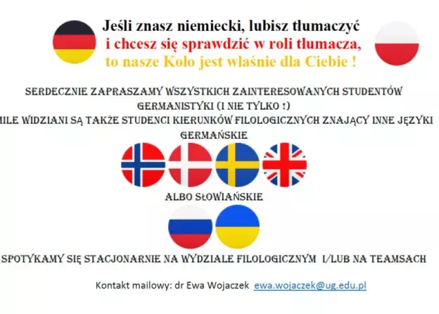 Zaproszenie do koła naukowego "Translator"