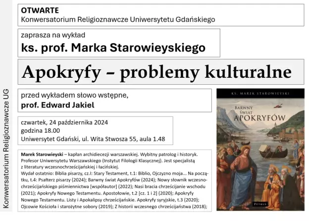 Konwersatorium Religioznawcze - wykład prof. Marka Starowieyskiego