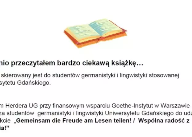 „Gemeinsam die Freude am Lesen teilen! - Wspólna radość z czytania!”