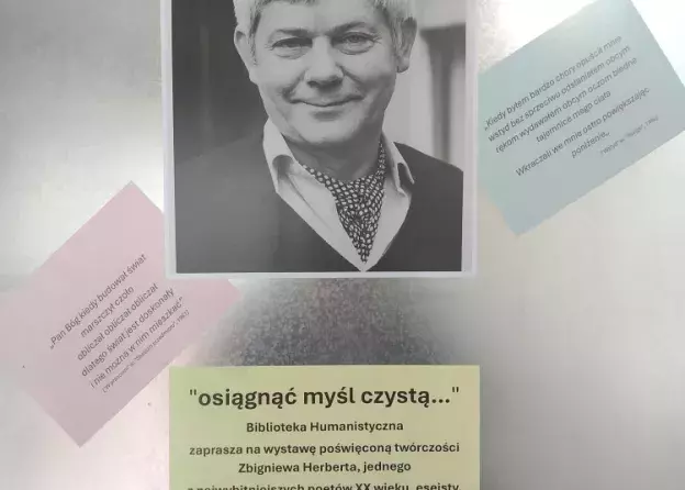 "Osiągnąć myśl czystą" - wystawa z okazji 100-lecia urodzin Zbigniewa Herberta oraz 50.…