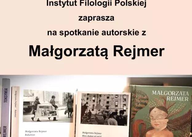 Otwarte spotkanie z pisarką Małgorzatą Rejmer