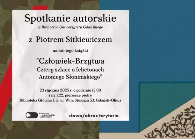 "Człowiek-Brzytwa" - spotkanie autorskie z dr. Piotrem Sitkiewiczem