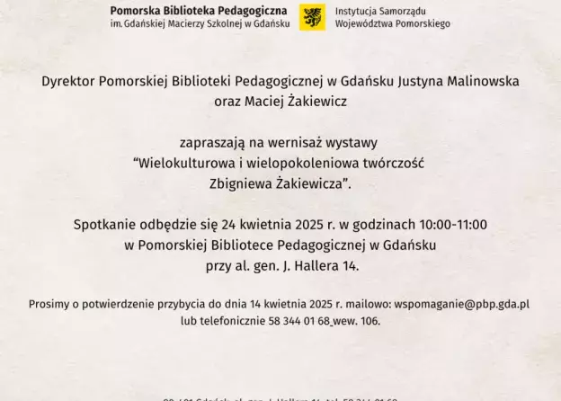 Wernisaż wystawy "Wielokulturowa i wielopokoleniowa twórczość Zbigniewa Żakiewicza"