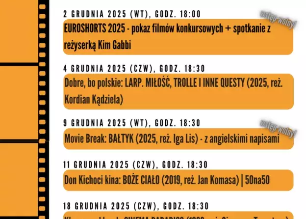 DKF "Miłość blondynki" - repertuar na grudzień 2025