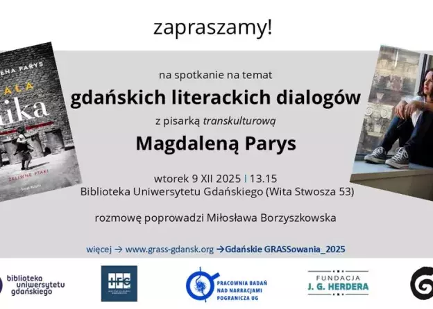 Spotkanie z Magdaleną Parys - transkulturową pisarką i dwujęzyczną felietonistką w BUG