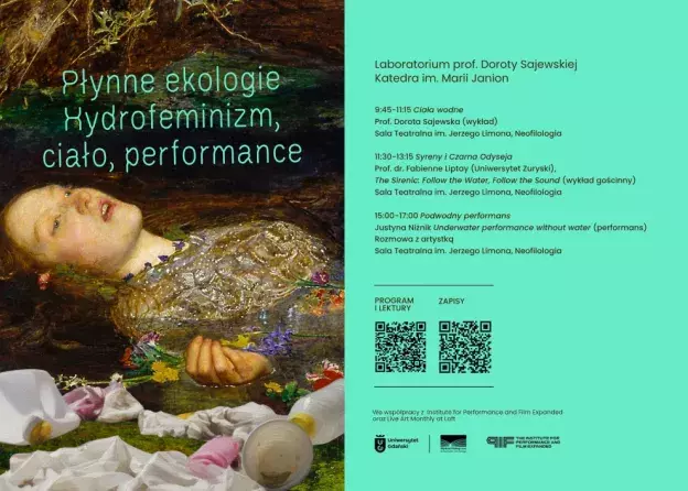 Laboratorium profesor Doroty Sajewskiej Płynne ekologie: Hydrofeminizm, ciało, performance 29 maja 2026
