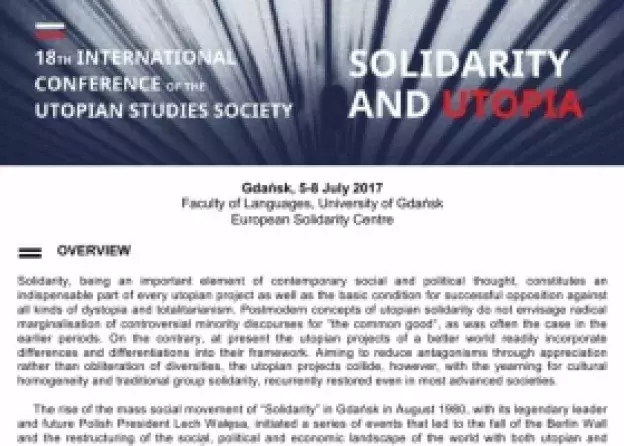 Międzynarodowa konferencja pt. Solidarność i utopia