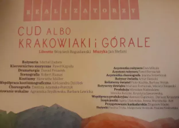 "Cud albo Krakowiaki i Górale" - staże studenckie w Teatrze Muzycznym w Gdyni