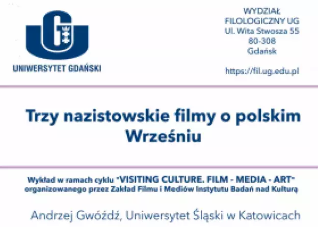 Wykład z cyklu Visiting Culture. Film - Media - Art: prof. Andrzej Gwóźdź