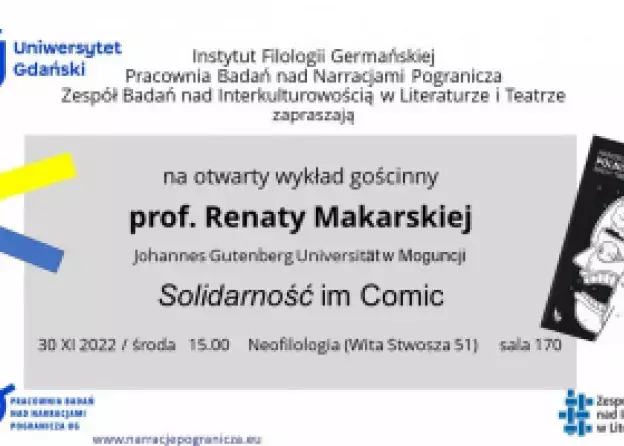 Wykład gościnny prof. Renaty Makarskiej z Johannes Gutenberg Universität w Moguncji pt. Solidarność…