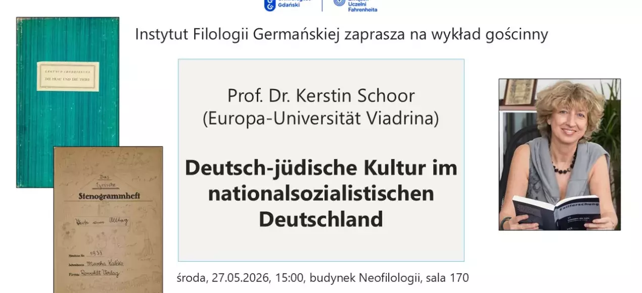 Zaproszenie na wykład, środa, 27.05.2026, sala 170, godz. 15:00, Deutsch-jüdische Kultur im nationalsozialistischen Deutschland