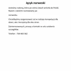 Oferta dla studentów linii norweskiej 