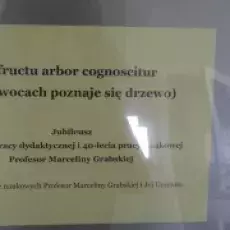 Wystawa z okazji jubileuszu 50-lecia pracy dydaktycznej i 40-lecia pracy naukowej Profesor Marceliny Grabskiej