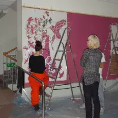Warsztaty muralu z Iwoną Zając (2010)