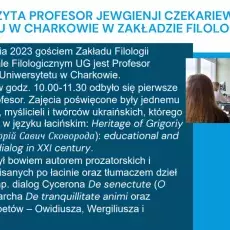 Informacja z newslettera Wydziału Filologicznego o wizycie prof. Czekarevey