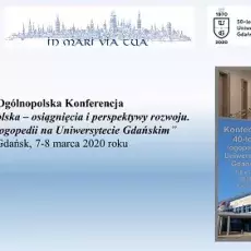 Konferencja „Logopedia polska – osiągnięcia i perspektywy rozwoju. W 40-lecie logopedii na Uniwersytecie Gdańskim”